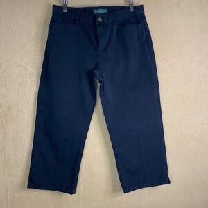 LRL Lauren Jeans Co Ralph Lauren Classic Midcalf Black Capri Pants Jeans Sz 8